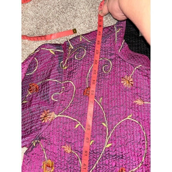 Sam Hilo Purple Pink Embroidered Jacket Reversible Large - Picture 5 of 7